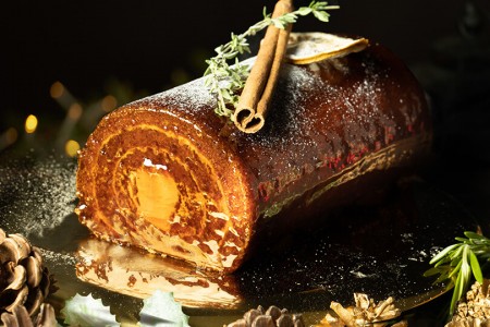 Gula Melaka Log Cake